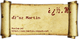 Ősz Martin névjegykártya
